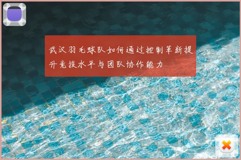 武汉羽毛球队如何通过控制革新提升竞技水平与团队协作能力